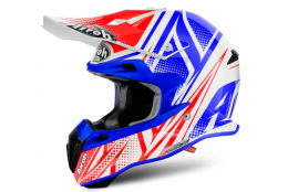 Motokrosová helma AIROH TERMINATOR 2.1S CLEFT bílá/modrá/červená 2017