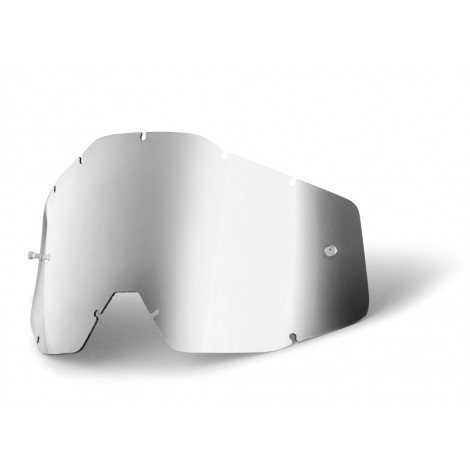 Zrcadlové stříbrné sklo Anti fog do brýlí 100%