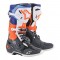 Motokrosové boty ALPINESTARS TECH 10 MX19 boty - šedá/oranžová fluo/modrá/bílá 2019