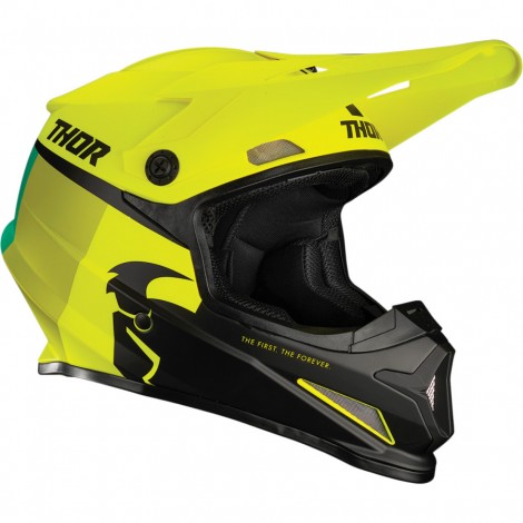 Motokrosová helma Thor S21 SECTOR RACR ACID/LIME HELMET 2021