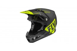 Motokrosová helma FORMULA VECTOR , FLY RACING - USA (matná HI-vis/šedá/černá) + Brýle zdarma