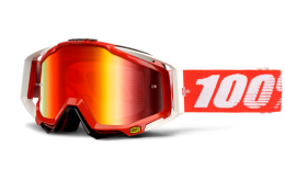 Motokrosové brýle 100% Fire Red se zrcadlovým i čirým sklem 2017